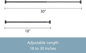 TYRON 2 Pack Sash Curtain Rod Adjustable 18-30 Inc...