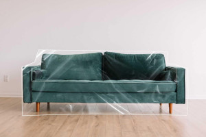 LAMINET Crystal Clear Furniture Protectors - Slipc...