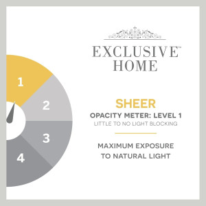 Exclusive Home Curtains Belgian Sheer Rod Pocket T...