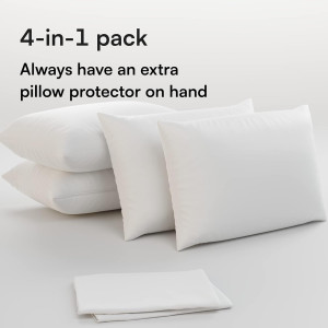 Niagara 4 Pack of Pillow Protectors with Zipper, S...