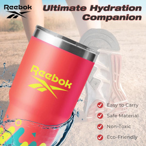Reebok Lifestyle Stainless Steel Tumbler with Lid...
