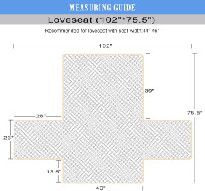 Ameritex Loveseat Cover Water-Resistant Quilted Fu...
