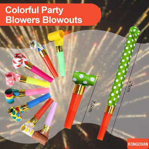 25pcs Party Blowers,Colourful Noisemakers Party Bl...