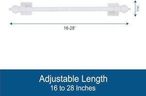 Kenney 7/16" Multi-Use Adjustable Petite Cafe Magn...