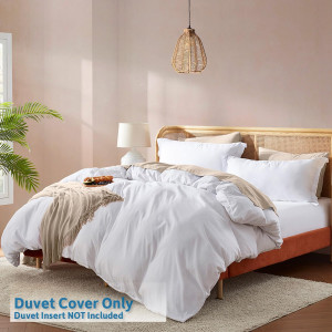 Nestl White Duvet Cover Queen Size - Soft Double B...