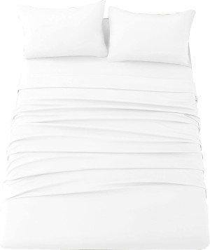 Twin Size Flat Sheet Only-1500 Series Luxury Brush...