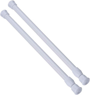 Zipglo 2pcs White Tension Rods 16 to 28 Inch, No S...