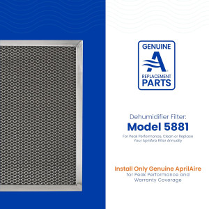 AprilAire 5881 Washable MERV 8 Dehumidifier Filter...