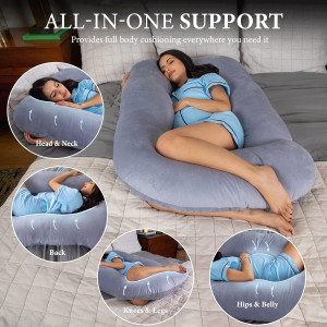 Pharmedoc Pregnancy Pillows, U-Shape Full Body Pil...
