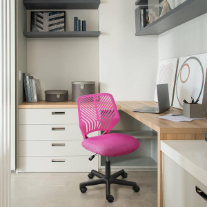 Yaheetech Students Cute Desk Chair Low-Back Armles...