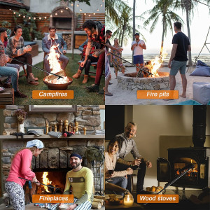 Fire Poker for Fire Pit, 46 Inch Extra Long Portab...