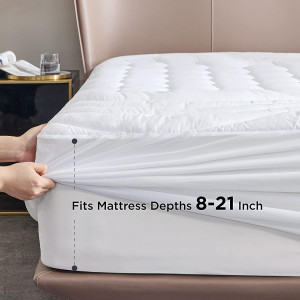 Bedsure Queen Size Mattress Pad - Soft Mattress Co...