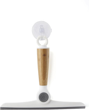 Full Circle Wipe Out Pivoting Shower Squeegee with...