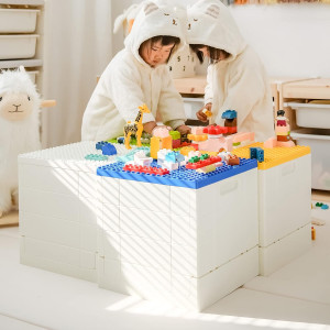 Collapsible Kids Storage Box with Building Base fo...