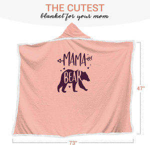 Mama Pink Wearable Blanket Hoodie - Birthday Gifts...