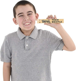 Wooden Train Whistles (Pack of 12) - Wood Train Wh...