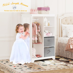UTEX Kids Dress Up Storage with Full Length Mirror...