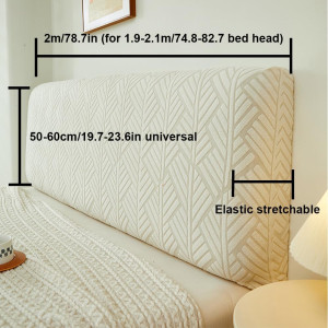 Stretch Bed Headboard Covers, Jacquard Fabric Head...