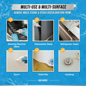 Mold Stain Remover Gel Cleaner - ACTIVE Heavy Duty...