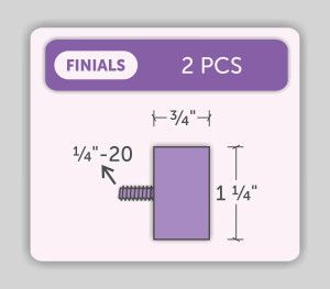 Ivilon End Cap Finials for Curtain Rods of 7/8 and...