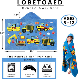 Kids Hooded Beach Bath Towel,Baby Surf Poncho Todd...