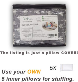 ICOPUCA Floor Lounger Pillow casing for boy Girl,...