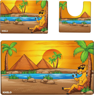 Khelo 3 Piece Camel at Pyramids Mat Set - U Shaped...