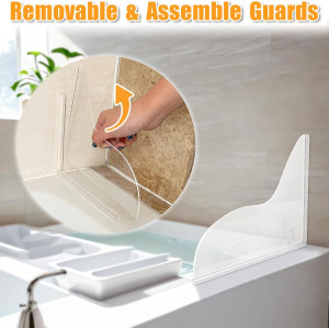 Shower Splash Guard, Upgrade Bathtub Splash Guard,...