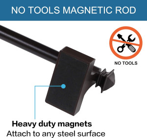 H.VERSAILTEX 2 Pack Magnetic Curtain Rods for Meta...