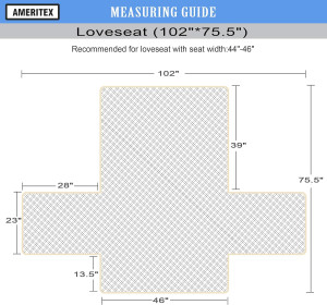 Ameritex Loveseat Cover Water-Resistant Quilted Fu...
