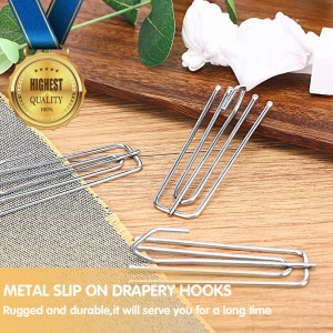 60PCS Stainless Steel Drapery Hook and Pin for Ple...