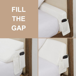 HomeMate King 76''Foldable Bed Wedge Pillow for He...