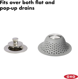 OXO Good Grips Silicone Shower & Tub Drain Protect...