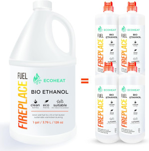 Fireplace Fuel, Bio-Ethanol, Clean Burning/Eco-Fri...