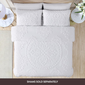 Beatrice Home Fashions Medallion Chenille Bedsprea...