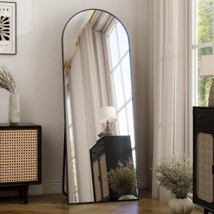 58"x18" Arched Full Length Mirror Free Standing Le...