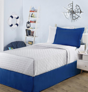 FRESH IDEAS Ideas Kids Twin Bed Skirt - Lux Hotel...