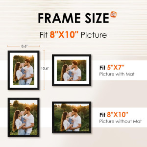 FIXSMITH 8x10 Picture Frame Set of 2, Photo Frame...