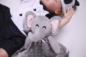 Pro Goleem Elephant Security Blanket, Soft Lovey U...