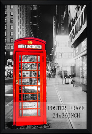 Lavezee 24x36 Poster Frame Black Display 24 x 36 I...