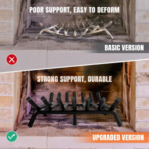 INNO STAGE Fireplace Grates with Ember Retainer- 2...