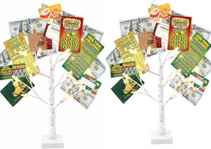 Vanthylit Money Tree Gift Holder Set of 2, 24 LED...