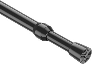 1Pack Spring Tension Curtain Rod 26-39 inch Black...