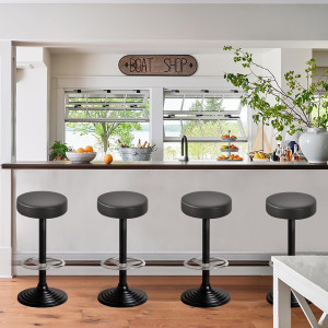 FUANGUI Bar Stool Covers Round Set of 2, Waterproo...