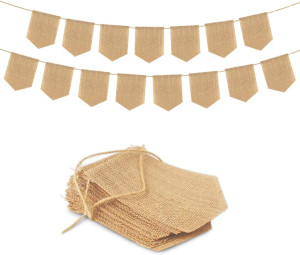 15pcs Hand-Painted DIY Burlap Banners - for Kid Ad...