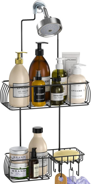 Epicano Shower Caddy Hanging, Anti-Swing Over Head...