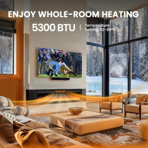 Silonn 50″Smart Electric Fireplace Heater with App...