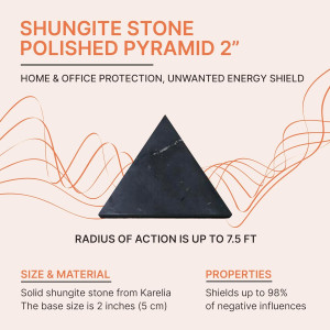 Karelian Heritage Shungite Stone Pyramid 2" | Auth...