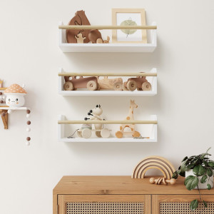 Decorative Nursery Bookshelves for Kids - Set of 3...