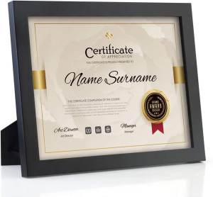 RPJC Document Frame Certificate Frames Made of Sol...